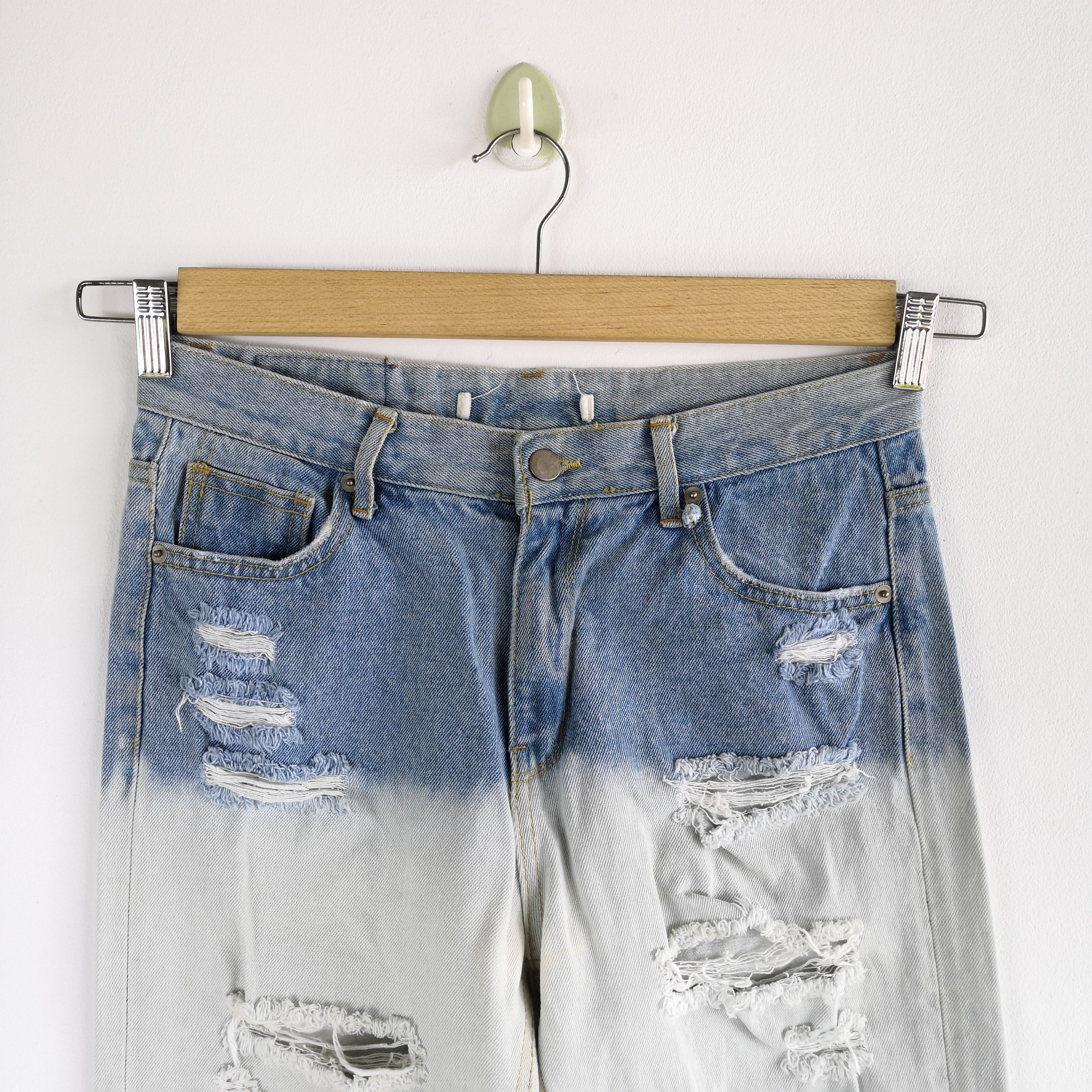Japanese Brand Vintage Y2K Yellow Earth Jeans Distressed Japanese Denim Size 28" / US 6 / IT 42 - 4 Thumbnail