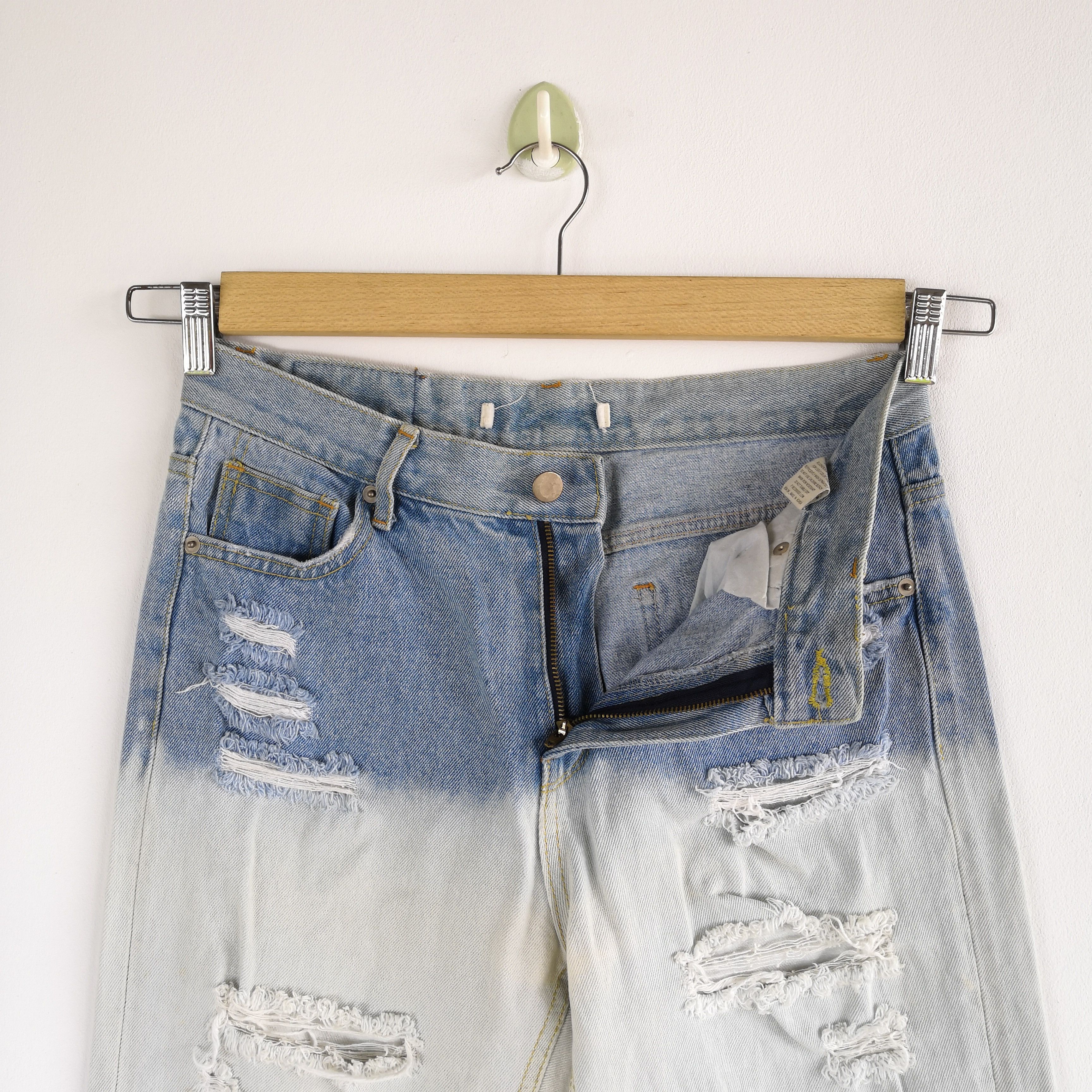 Japanese Brand Vintage Y2K Yellow Earth Jeans Distressed Japanese Denim Size 28" / US 6 / IT 42 - 7 Thumbnail