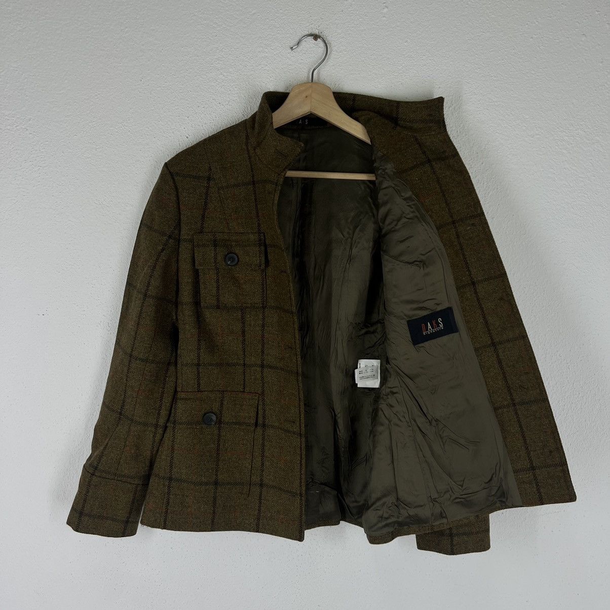 Japanese Brand VINTAGE WOOL JACKET TARTAN DESIGN DARKS LONDON Size US S / EU 44-46 / 1 - 8 Thumbnail