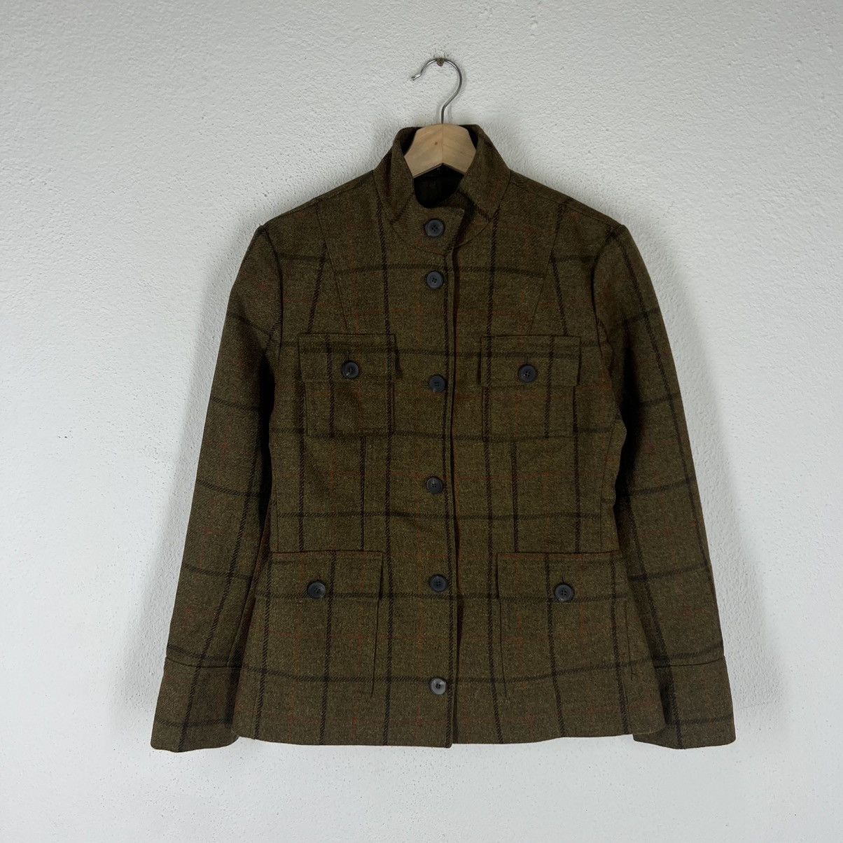 Japanese Brand VINTAGE WOOL JACKET TARTAN DESIGN DARKS LONDON Size US S / EU 44-46 / 1 - 1 Thumbnail