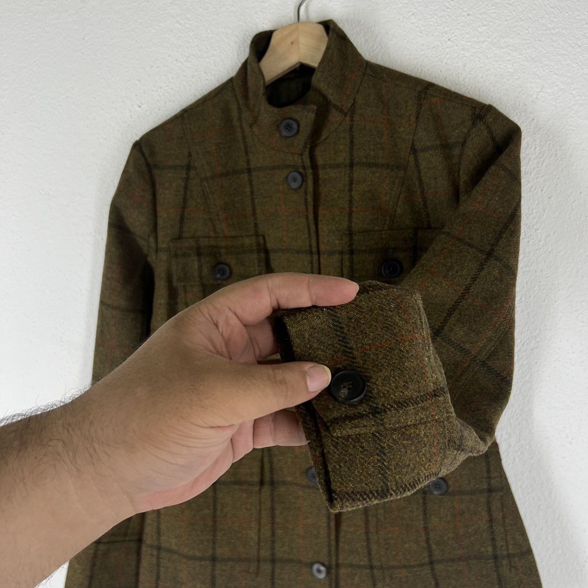 Japanese Brand VINTAGE WOOL JACKET TARTAN DESIGN DARKS LONDON Size US S / EU 44-46 / 1 - 6 Thumbnail