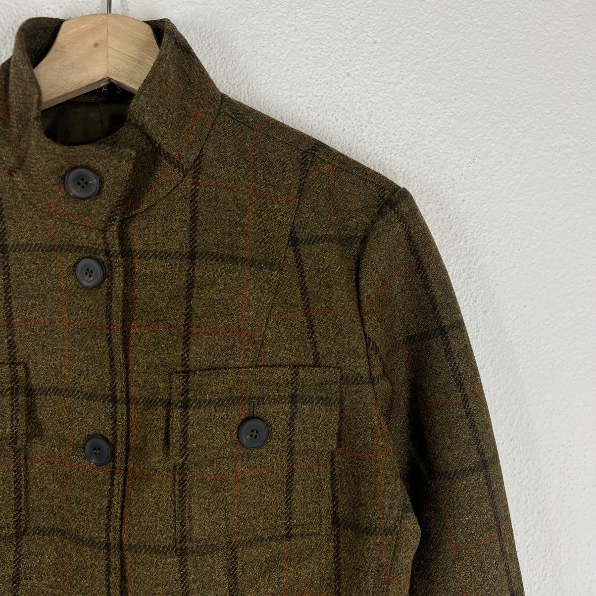Japanese Brand VINTAGE WOOL JACKET TARTAN DESIGN DARKS LONDON Size US S / EU 44-46 / 1 - 5 Thumbnail