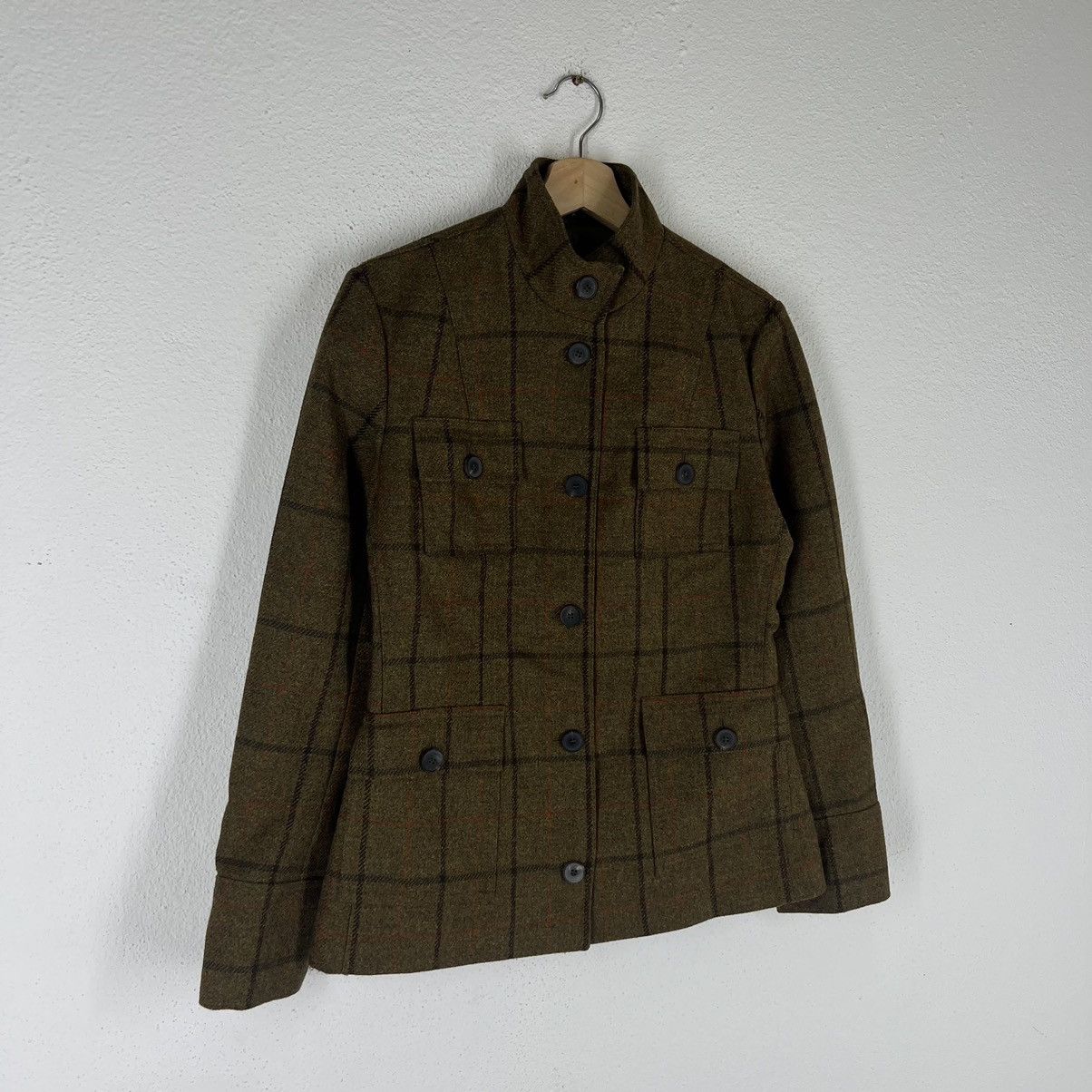 Japanese Brand VINTAGE WOOL JACKET TARTAN DESIGN DARKS LONDON Size US S / EU 44-46 / 1 - 3 Thumbnail