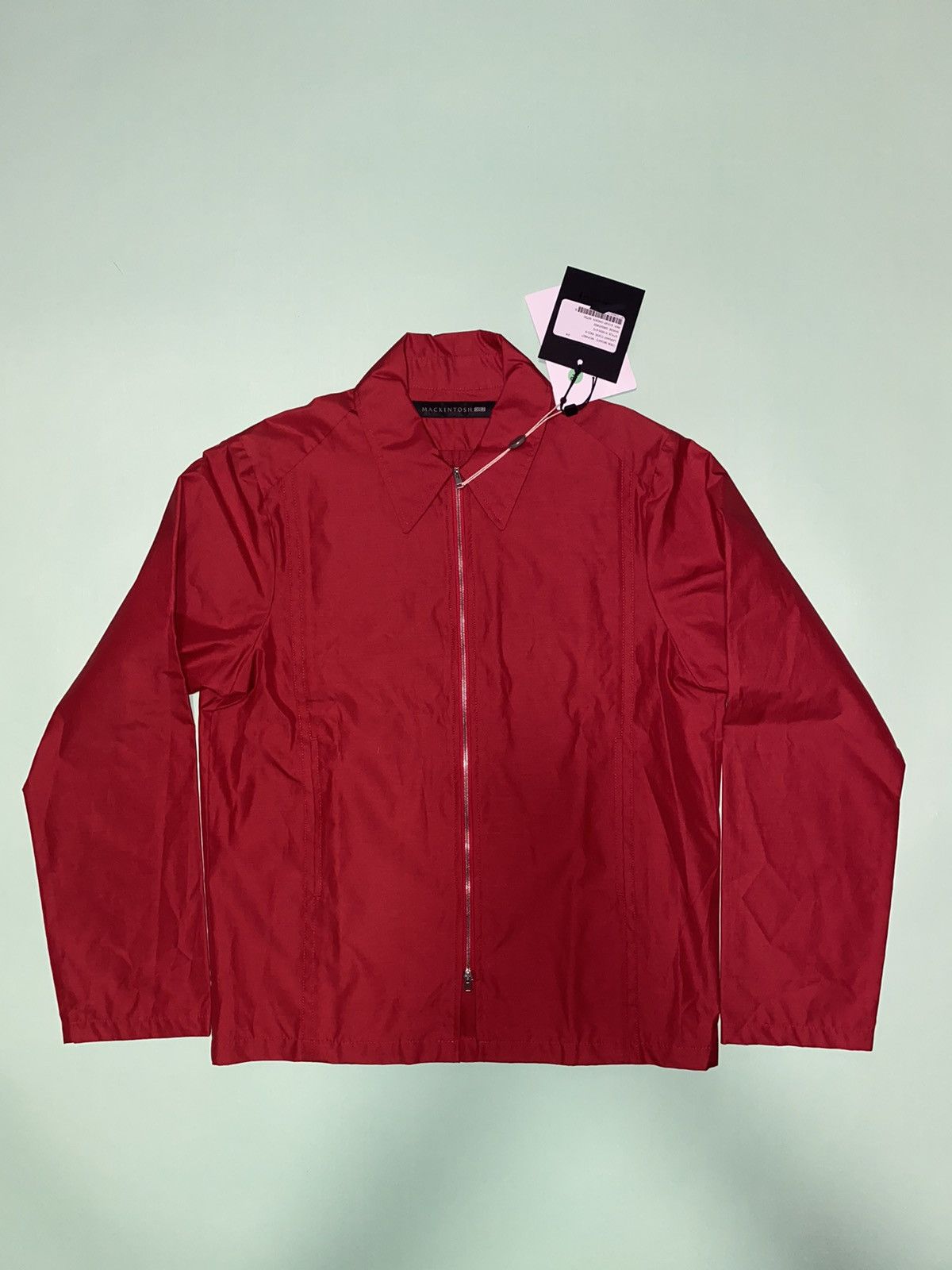 image of Kiko Kostadinov x Mackintosh 0002 Red Cotton Silk Jacket, Men's (Size Small)