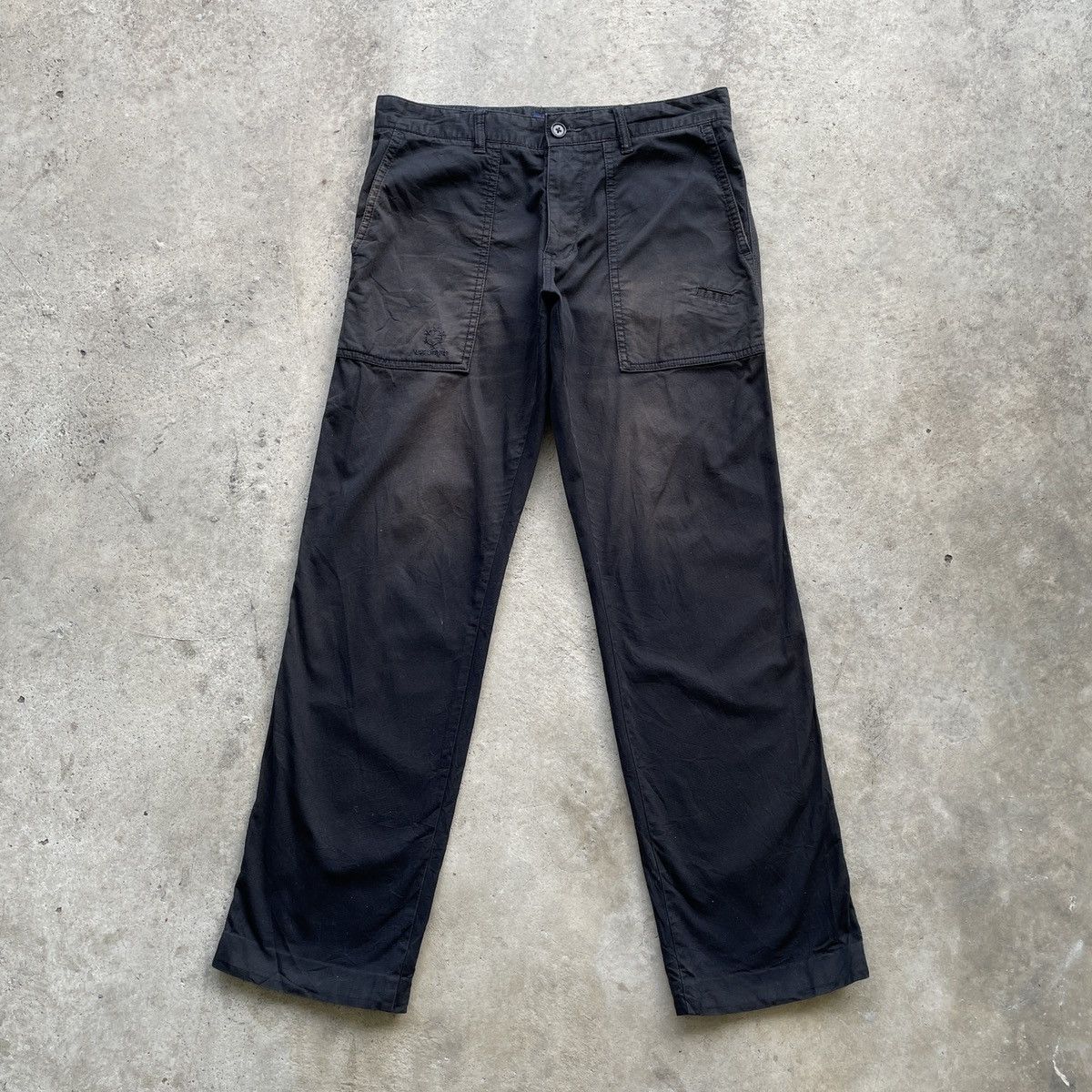 image of W32Vintage Penguin Faded Black Trousers Casual Pants Japan, Men's