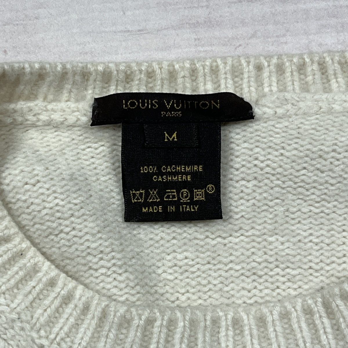 Louis Vuitton Louis Vuitton Beige Ecru Sweater Knitwear Cashmere Size M / US 6-8 / IT 42-44 - 4 Thumbnail