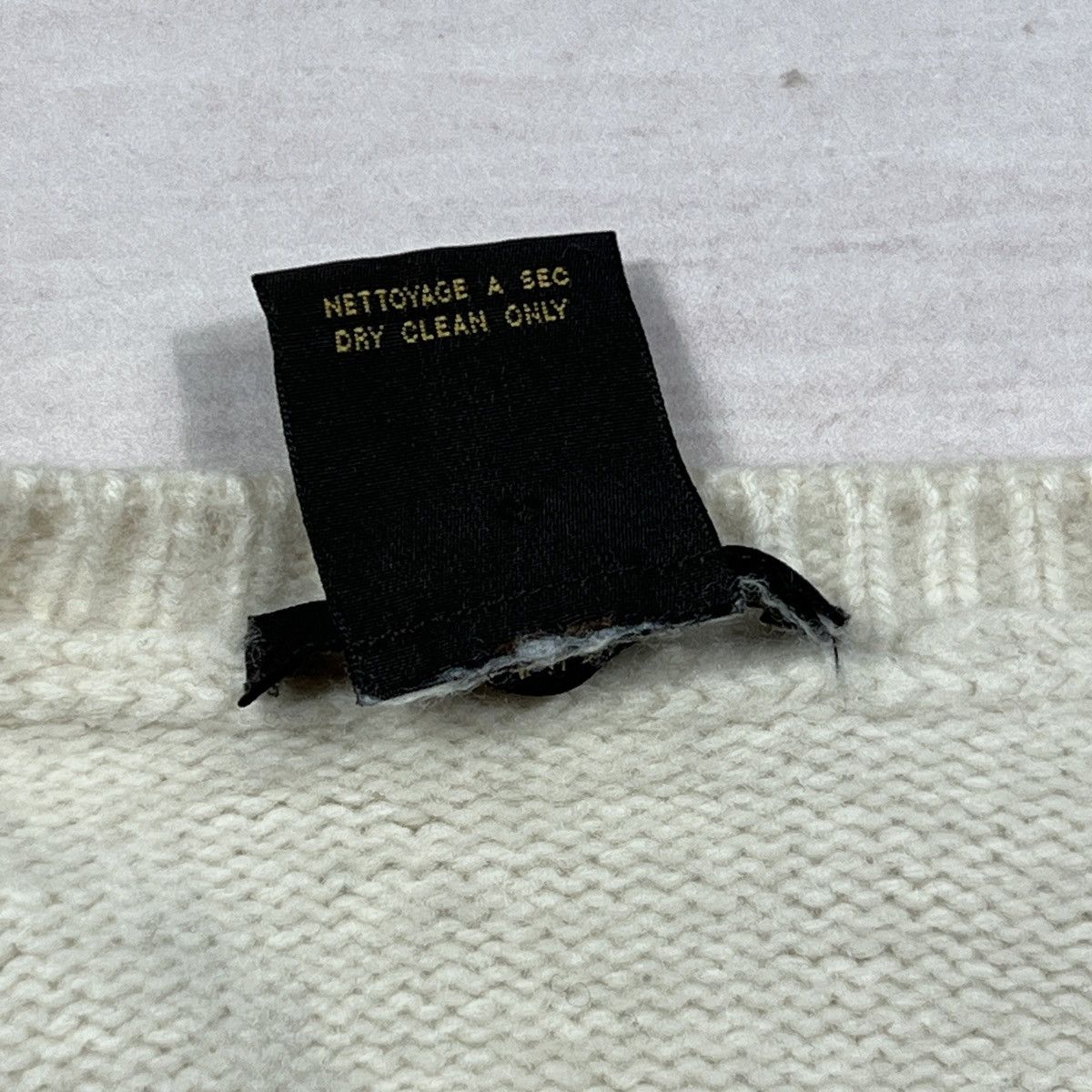 Louis Vuitton Louis Vuitton Beige Ecru Sweater Knitwear Cashmere Size M / US 6-8 / IT 42-44 - 5 Thumbnail