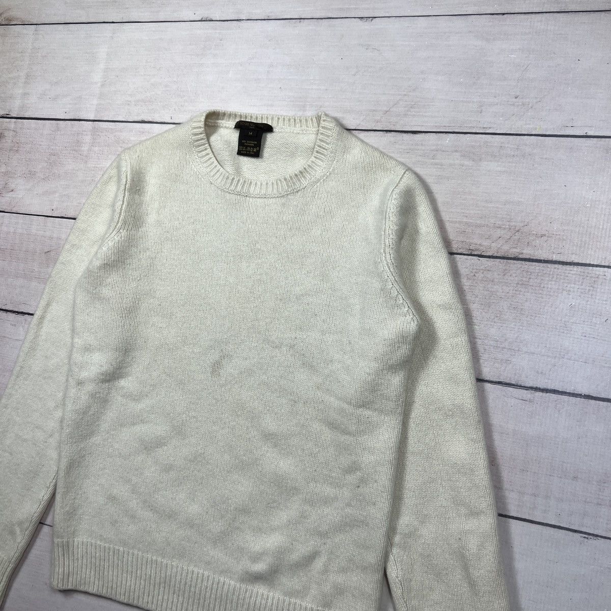 Louis Vuitton Louis Vuitton Beige Ecru Sweater Knitwear Cashmere Size M / US 6-8 / IT 42-44 - 3 Thumbnail