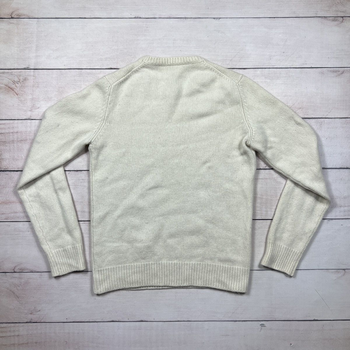 Louis Vuitton Louis Vuitton Beige Ecru Sweater Knitwear Cashmere Size M / US 6-8 / IT 42-44 - 6 Thumbnail