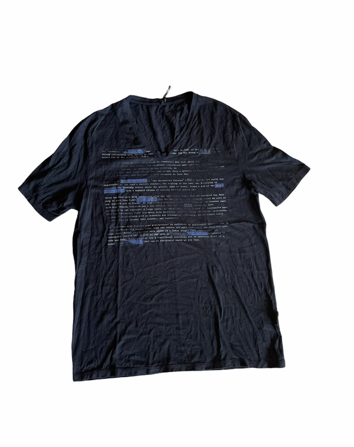 Black Barrett Black Barret By Neil Barret Double Neck V Tee designer XL Size US XL / EU 56 / 4 - 1 Thumbnail