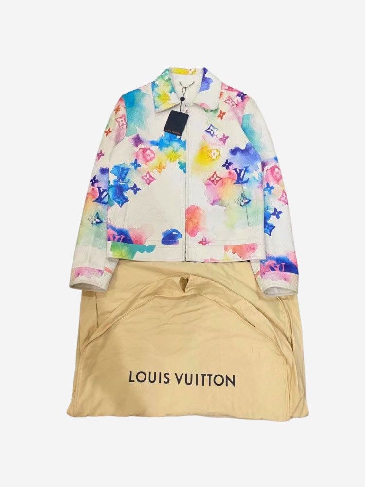 X 上的SAINT：「Louis Vuitton Watercolor Leather Jacket by Virgil