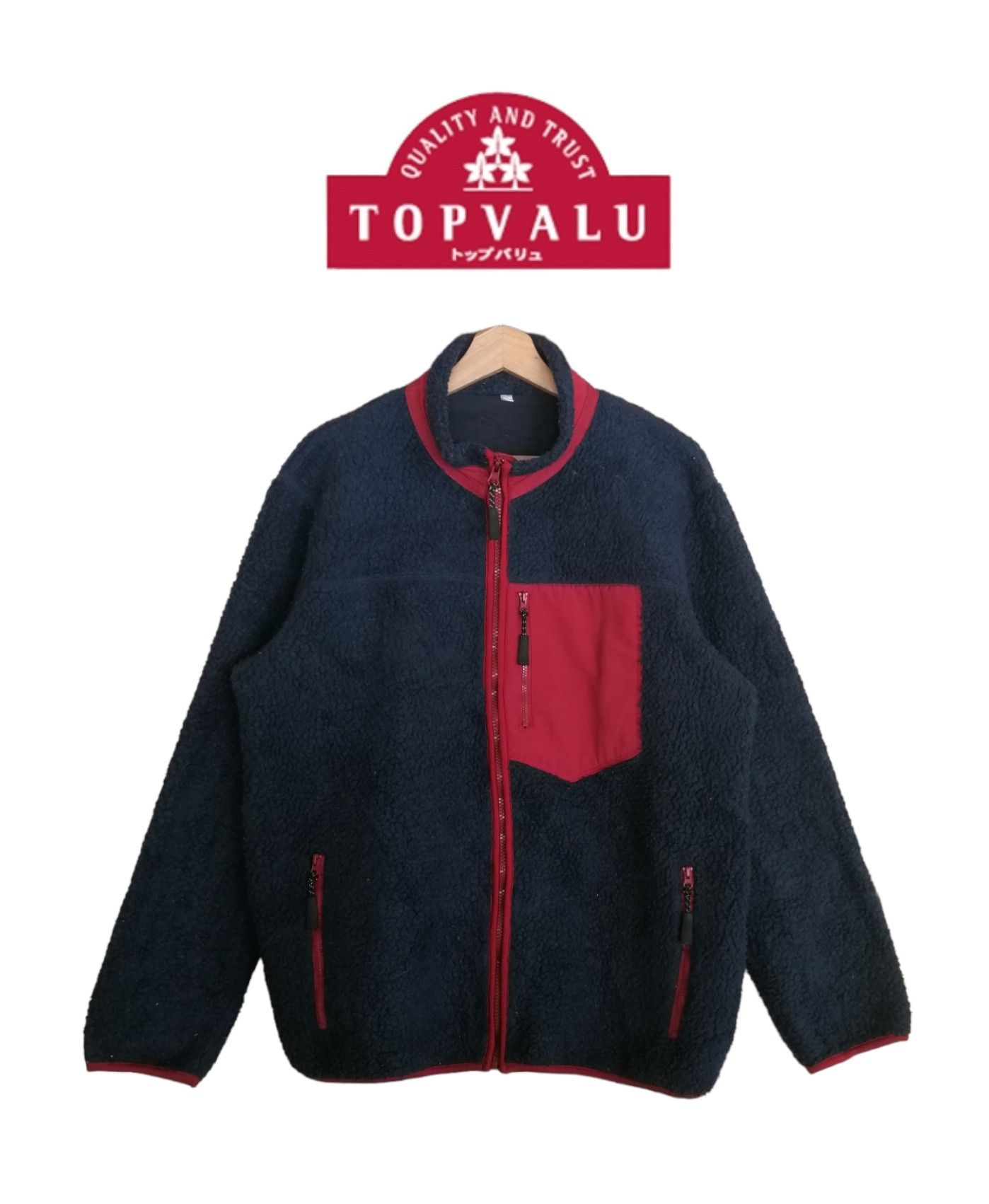 Japanese Brand Vintage Japanese Brand Topvalu Fleece Jacket Size US M / EU 48-50 / 2 - 1 Thumbnail