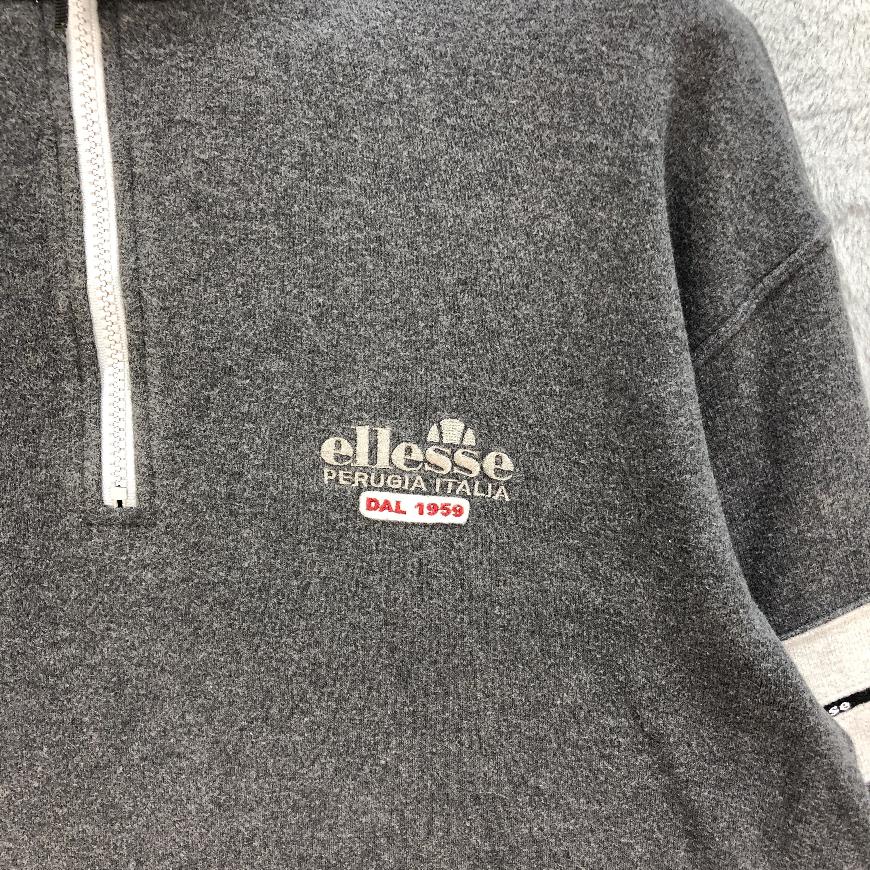 Ellesse Vintage Ellesse Half Zip Turtle Neck Gray Sweater #6175-52 Size US M / EU 48-50 / 2 - 3 Thumbnail