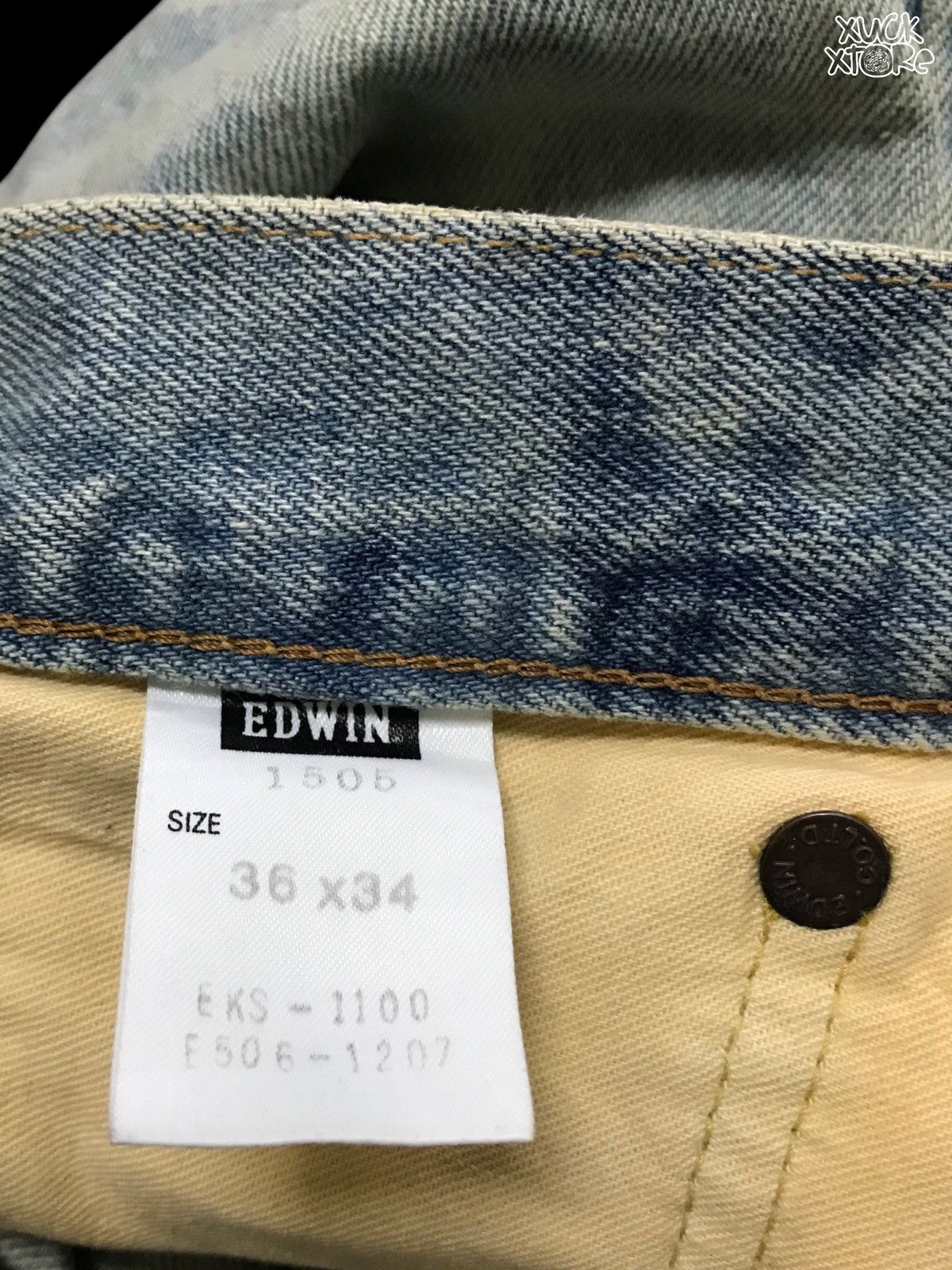 Edwin × Japanese Brand Vintage EDWIN Lot 505 Selvage Design 36 Size US 36 / EU 52 - 22 Thumbnail