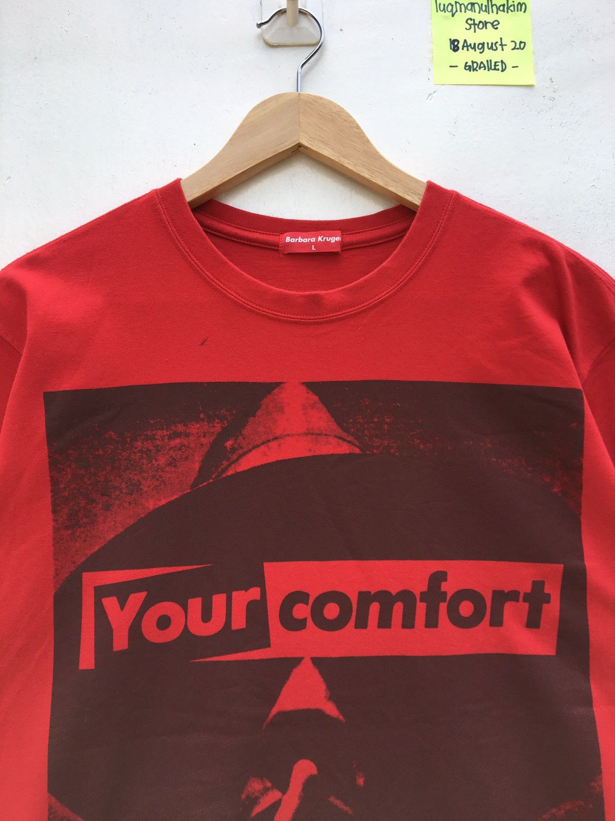 Barbara Kruger Barbara Kruger ‘Your comforts is my silence’ Red Tshirt Size US L / EU 52-54 / 3 - 4 Thumbnail