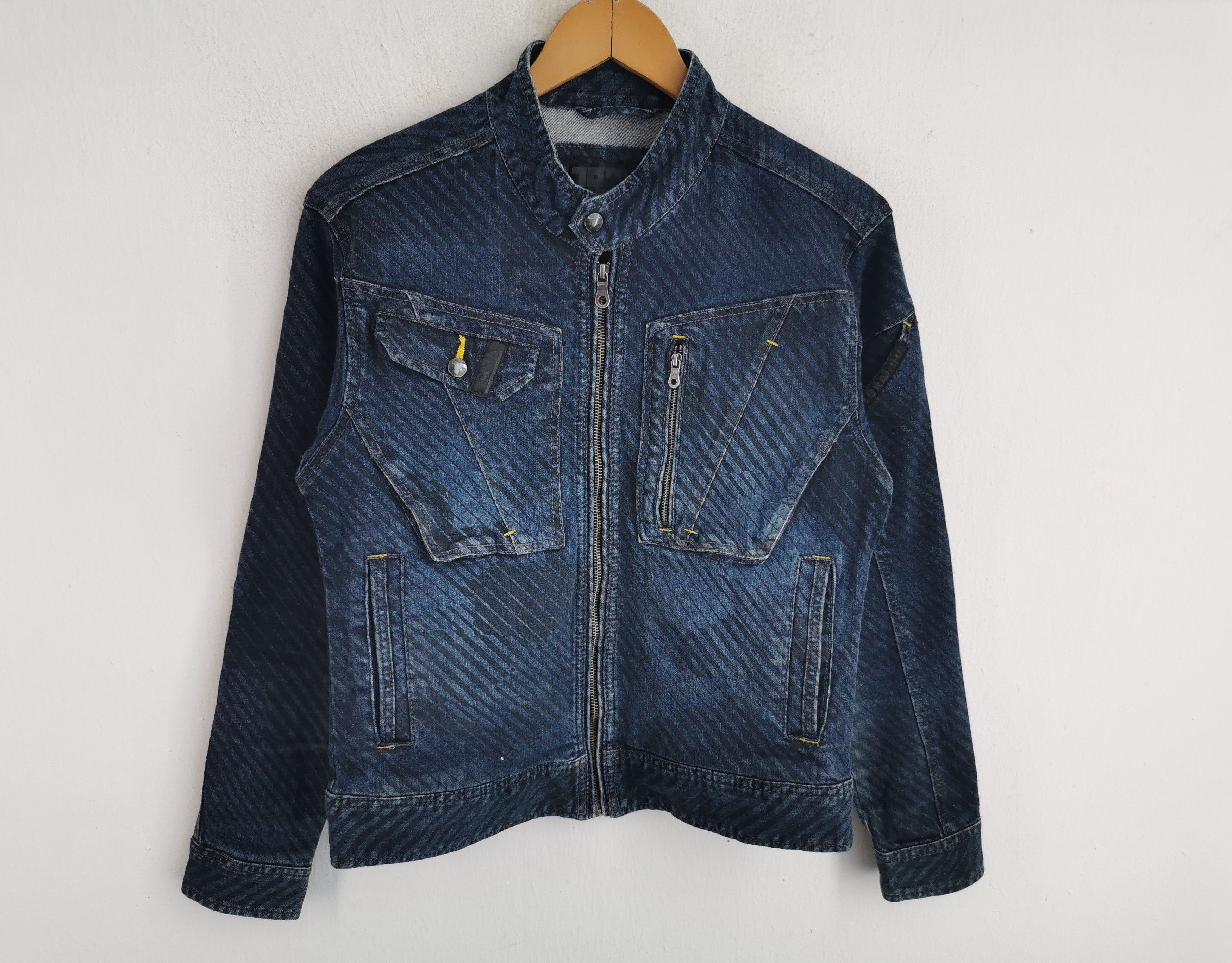 Vintage 90s Toraichi Bike Denim Jeans Jacket Size M
