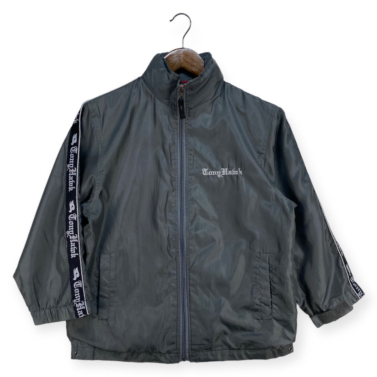 image of Skategang x Tony Hawk Sidetape Jacket in Grey, Men's (Size XS)