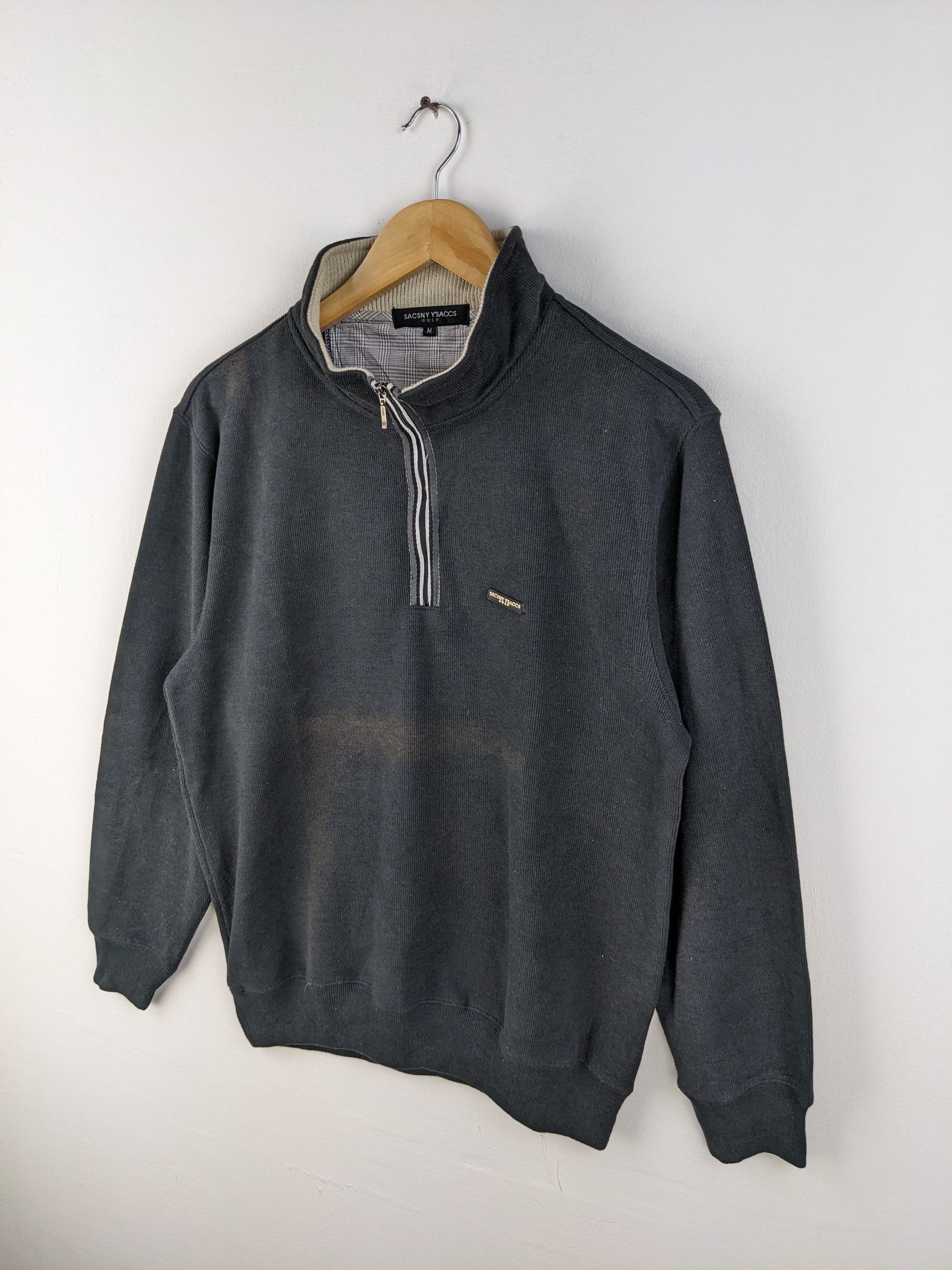 Designer × Japanese Brand × Yohji Yamamoto Sacsny Ysaccs by Yohji Yamamoto Sweatshirt Half Zip Size US M / EU 48-50 / 2 - 11 Thumbnail