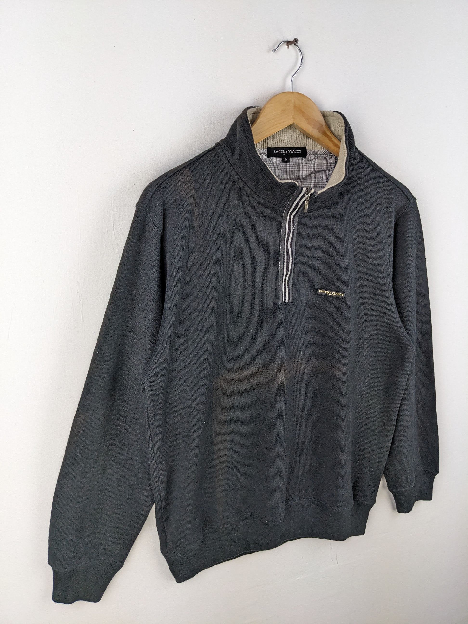 Designer × Japanese Brand × Yohji Yamamoto Sacsny Ysaccs by Yohji Yamamoto Sweatshirt Half Zip Size US M / EU 48-50 / 2 - 12 Thumbnail