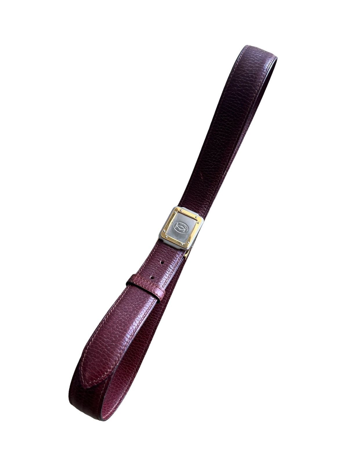 Cartier GRAIL🔥Cartier Paris Gold Pleated Buckle Lamb Leather Belt Size ONE SIZE - 3 Thumbnail