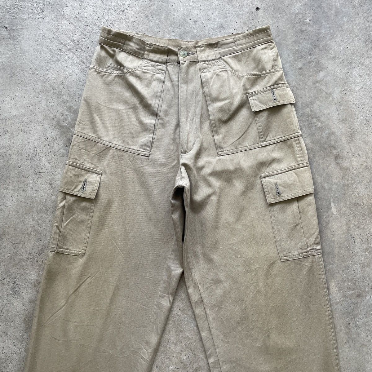 Japanese Brand W28🔥 Japanese Vintage Faded Cargo Pants 8 Pocket Tactical Size US 28 / EU 44 - 3 Thumbnail