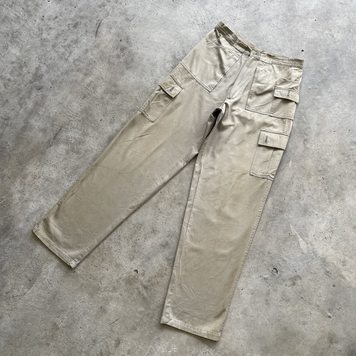 Japanese Brand W28🔥 Japanese Vintage Faded Cargo Pants 8 Pocket Tactical Size US 28 / EU 44 - 2 Thumbnail