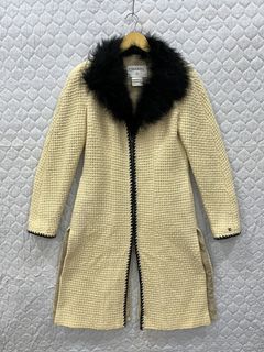 CHANEL, Jackets & Coats, Authentic Chanel Tweed Fantasy Fur Jacket Coat  46