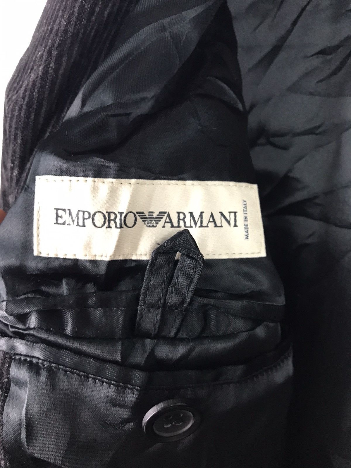 Emporio Armani Emporio Armani Black velvet jacket Size US L / EU 52-54 / 3 - 4 Thumbnail