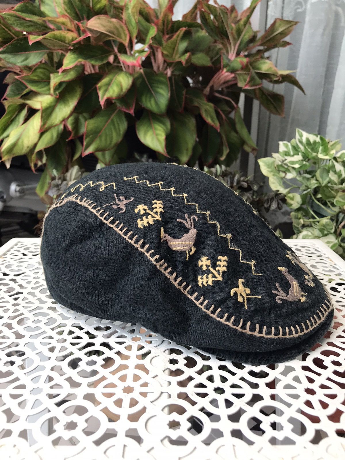 Japanese Brand BOLD GRACE HATS FLAT CAP NEWSBOY IVY SASHIKO Size ONE SIZE - 4 Thumbnail