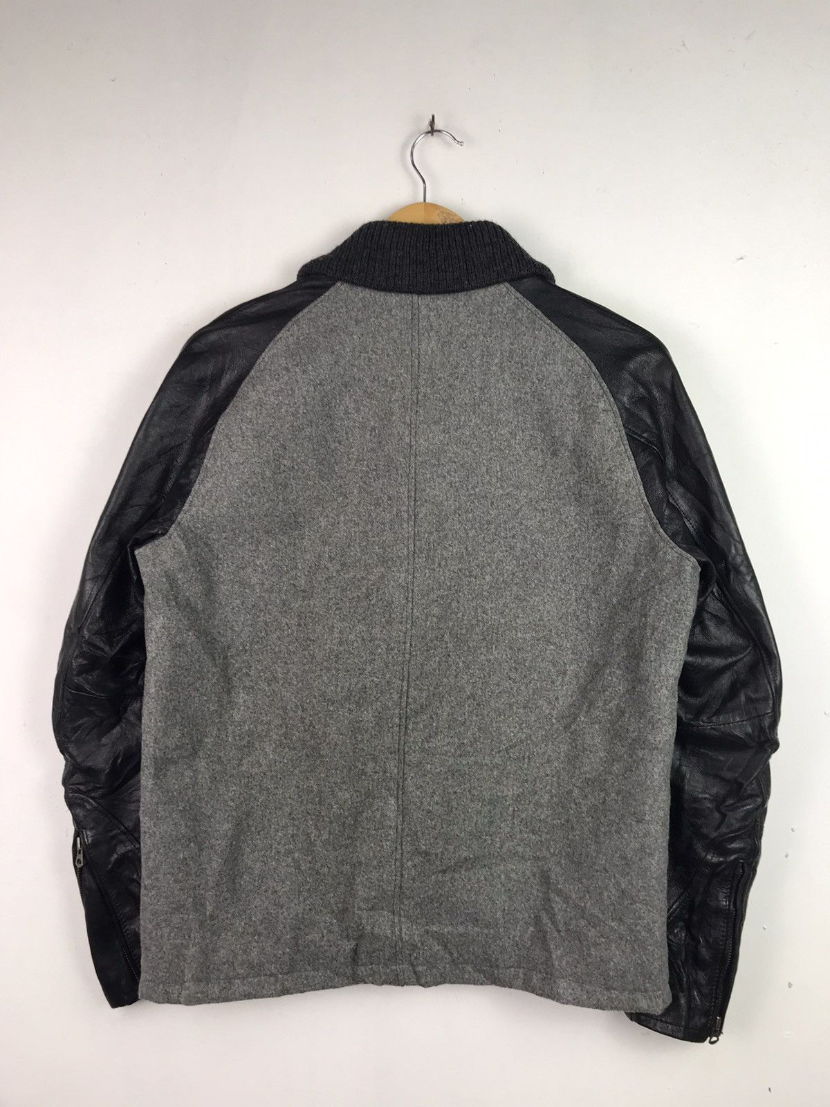 If Six Was Nine Cafe Racers Wool leather jacket rare design Size US L / EU 52-54 / 3 - 2 Thumbnail