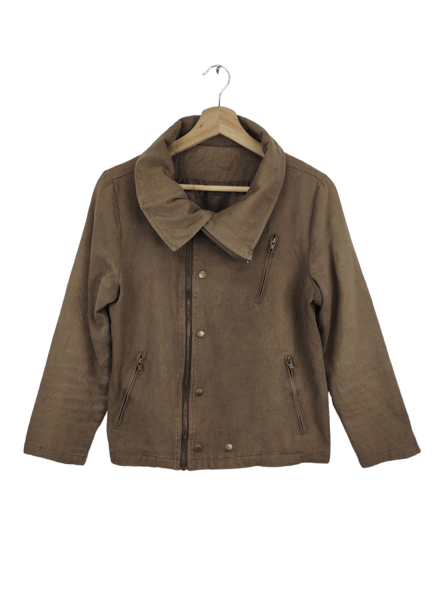 Japanese Brand × Vintage Vintage Cropped Double Collar Punk Jacket Style Size S / US 4 / IT 40 - 1 Thumbnail