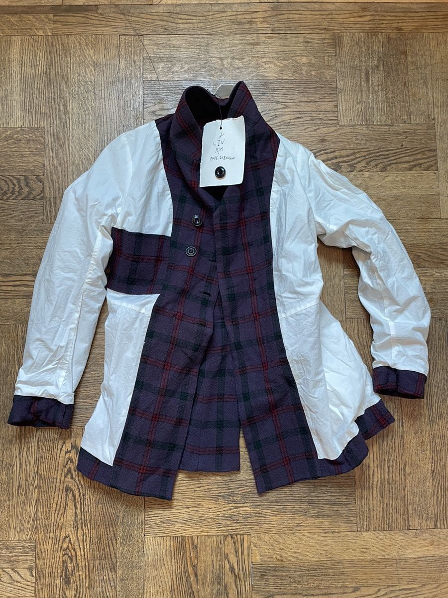 John Alexander Skelton AW18 CIV Double Breasted Raw Edge Coat Size US M / EU 48-50 / 2 - 12 Thumbnail