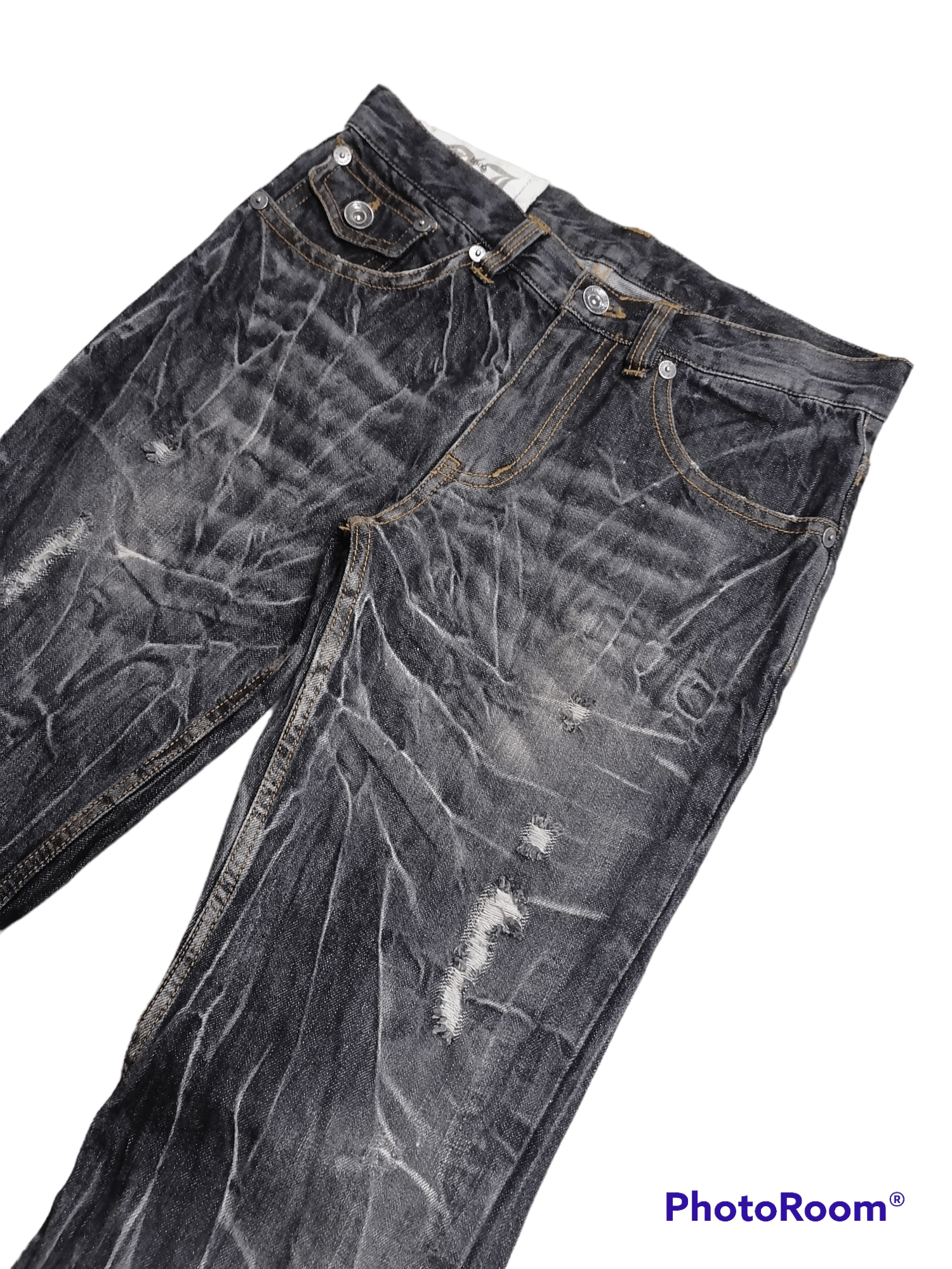 Hysteric Glamour × Japanese Brand FLARED TWIST🔥Antfui Jeans Distressed Denim Pants⚡⚡⚡ Size US 31 - 3 Thumbnail
