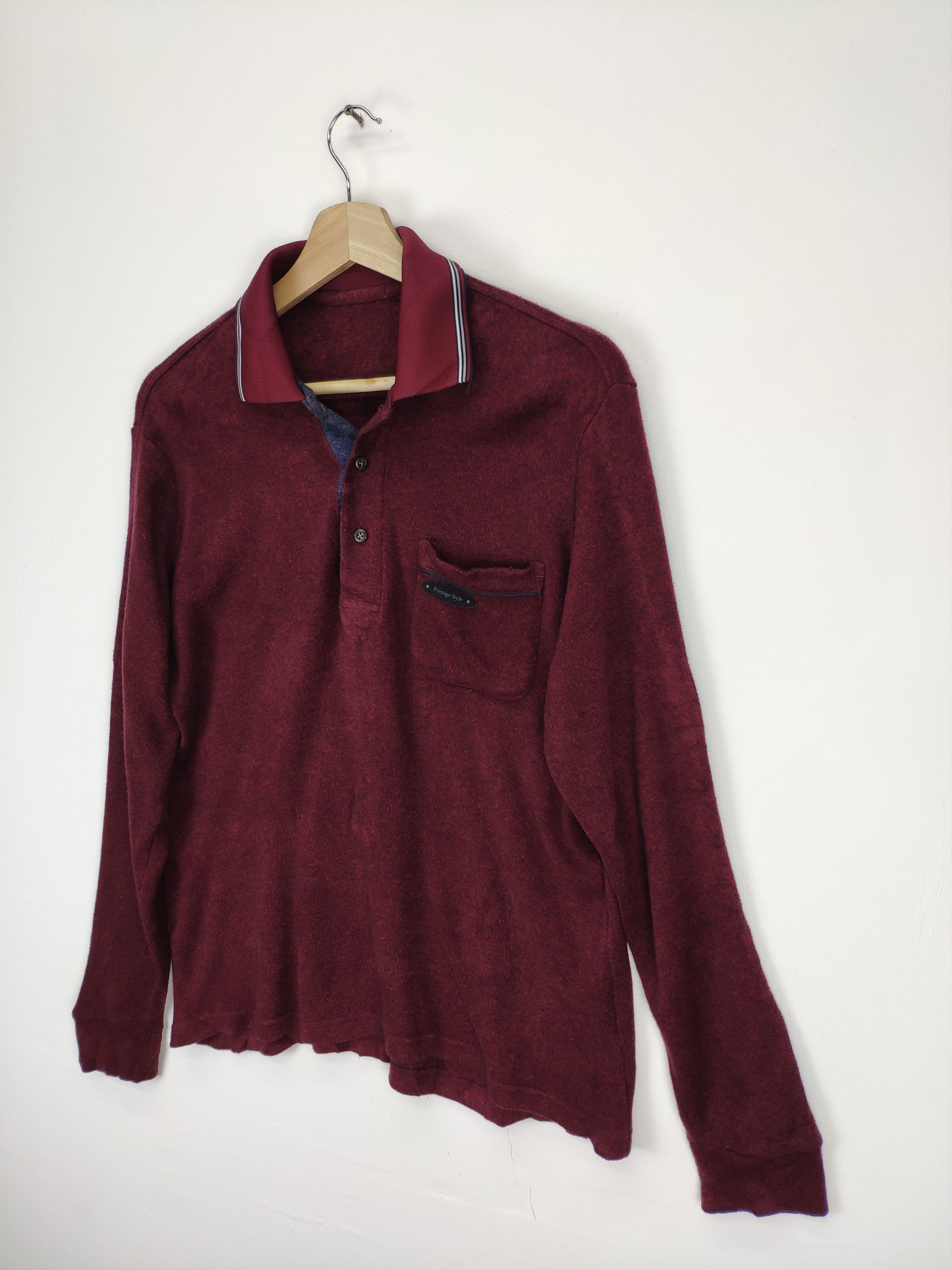 Japanese Brand × Vintage Vintage Polo Shirt Long Sleeve by Topvalu Size US M / EU 48-50 / 2 - 2 Thumbnail