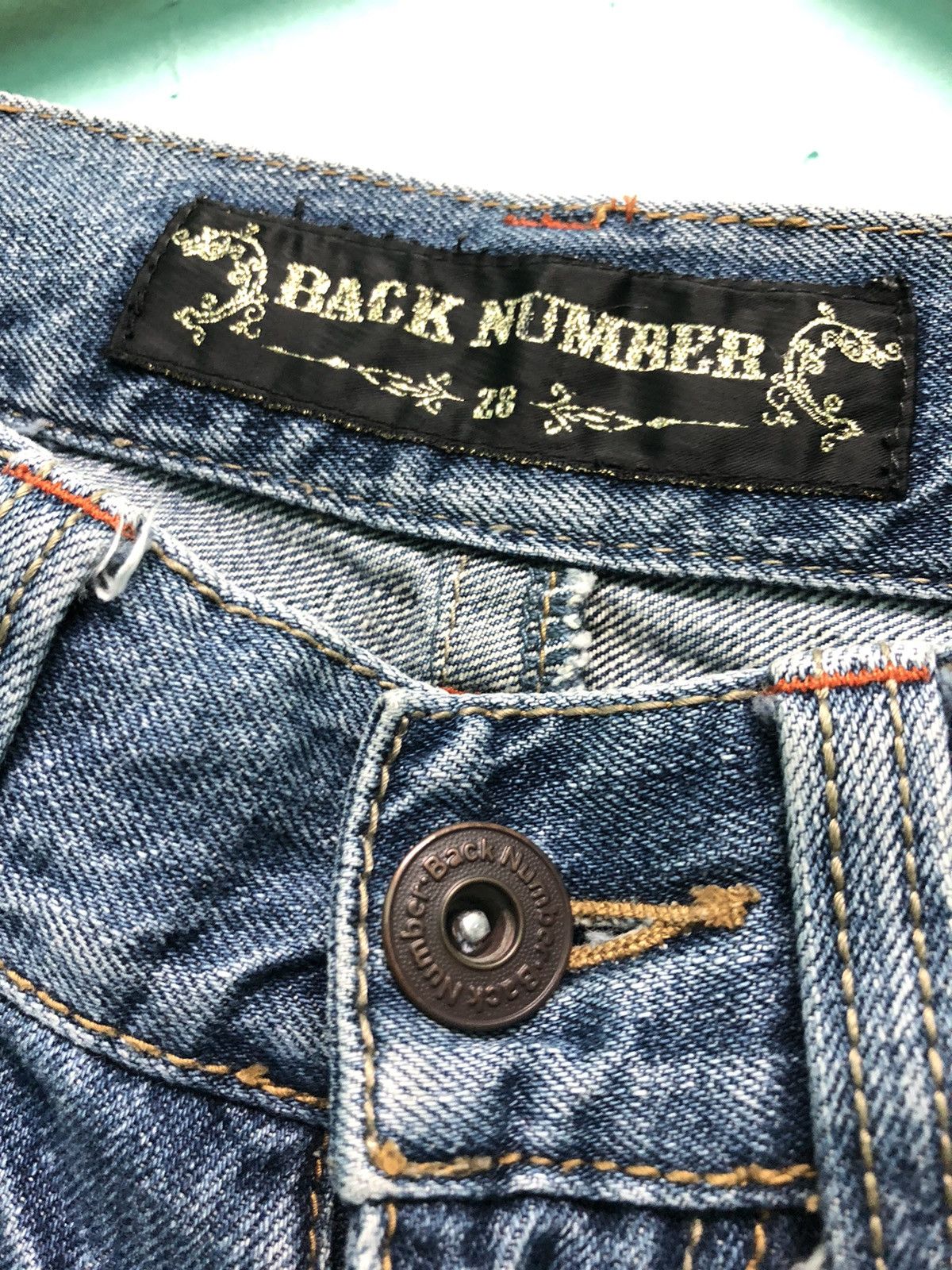 Japanese Brand × Vintage VINTAGE BACK NUMBER GOLD LABEL BUCKLE BACK DISTRESSED DENIM Size US 30 / EU 46 - 3 Thumbnail