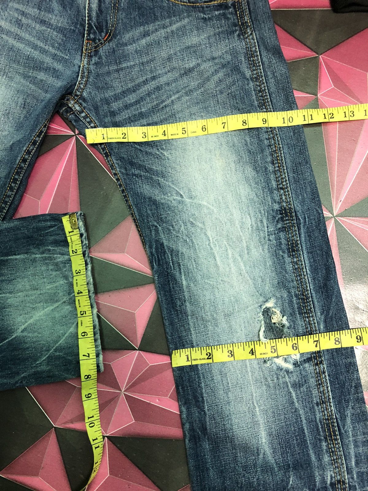 Japanese Brand × Vintage VINTAGE BACK NUMBER GOLD LABEL BUCKLE BACK DISTRESSED DENIM Size US 30 / EU 46 - 12 Thumbnail