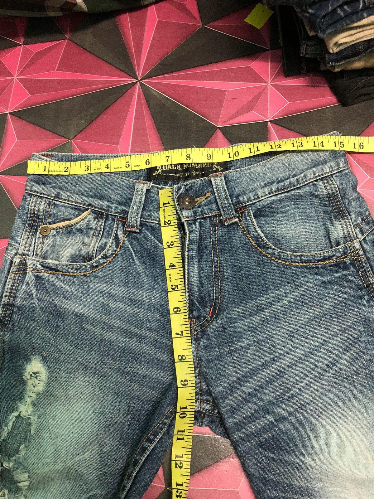 Japanese Brand × Vintage VINTAGE BACK NUMBER GOLD LABEL BUCKLE BACK DISTRESSED DENIM Size US 30 / EU 46 - 10 Thumbnail