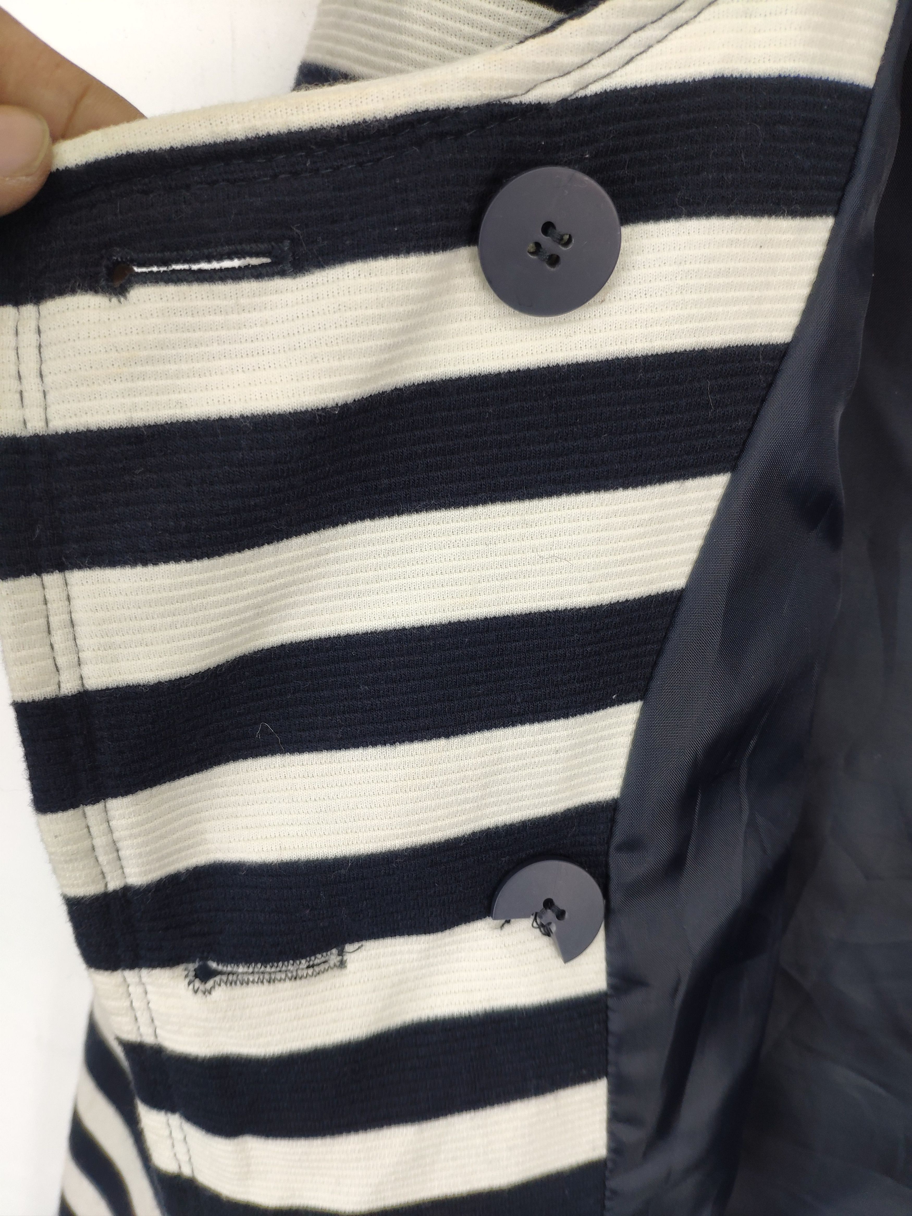 Japanese Brand × Vintage Vintage Cropped Cardigan Striped Yohji Yamamoto Style Size S / US 4 / IT 40 - 13 Thumbnail