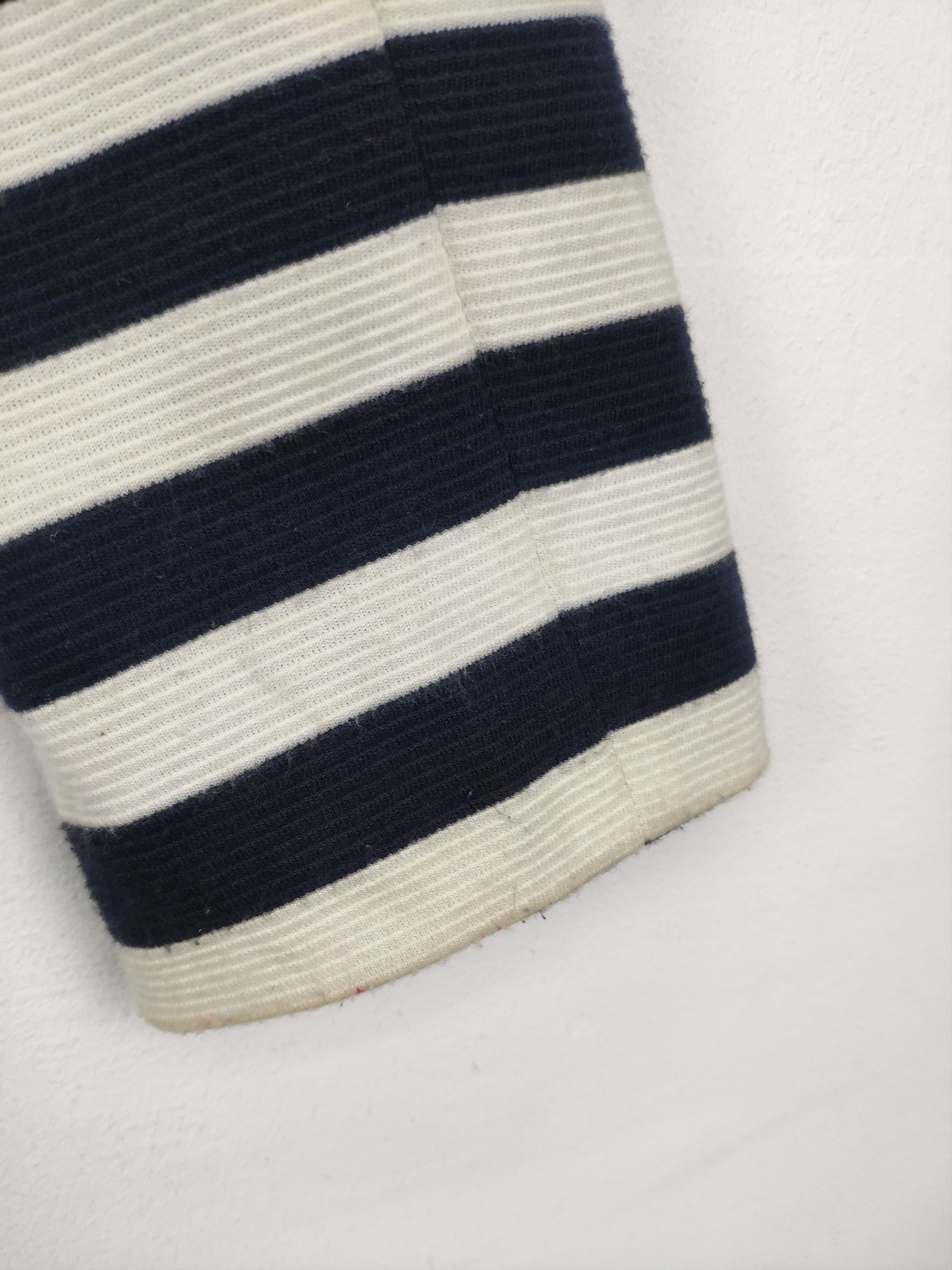 Japanese Brand × Vintage Vintage Cropped Cardigan Striped Yohji Yamamoto Style Size S / US 4 / IT 40 - 15 Thumbnail