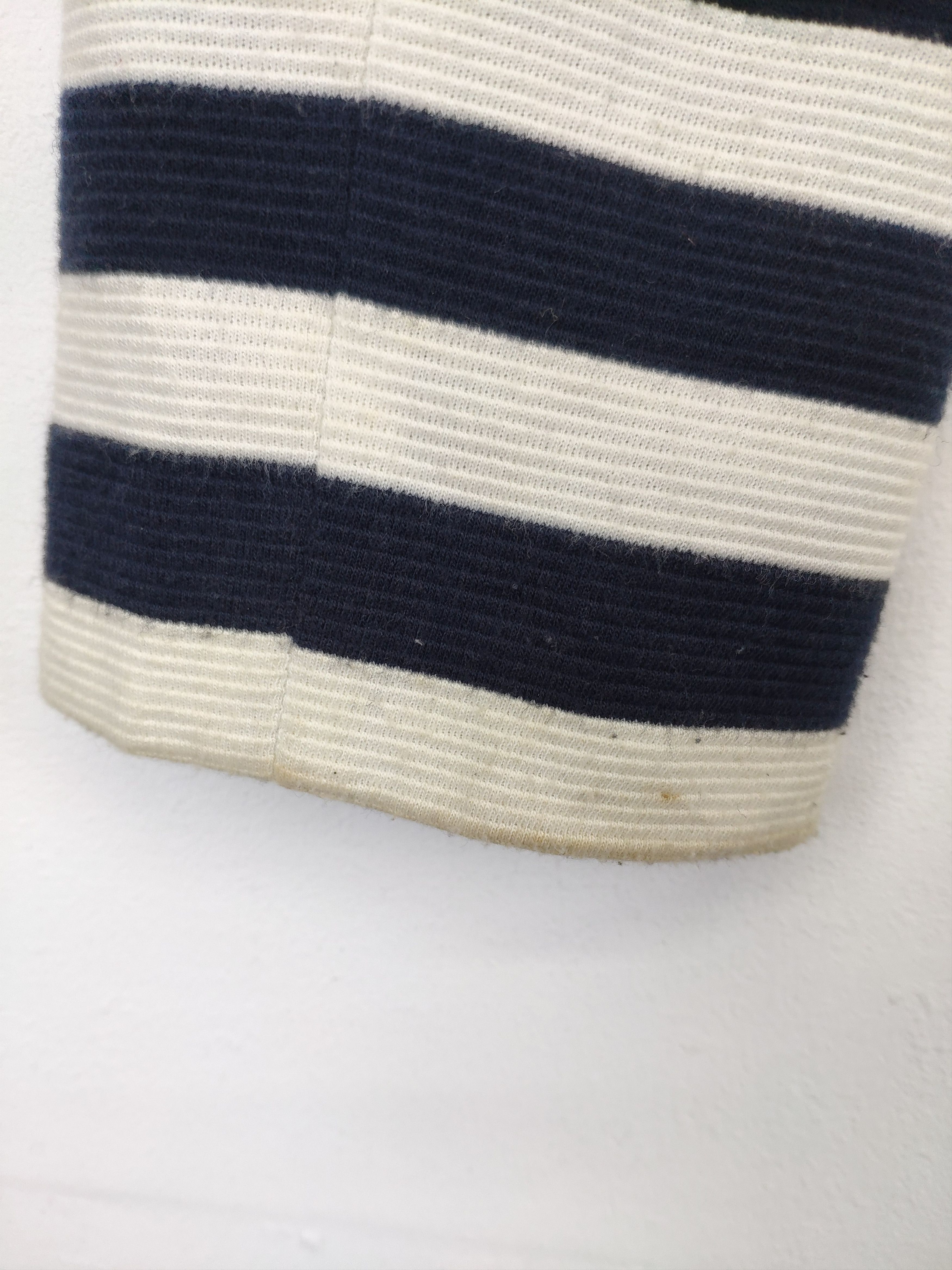 Japanese Brand × Vintage Vintage Cropped Cardigan Striped Yohji Yamamoto Style Size S / US 4 / IT 40 - 14 Thumbnail