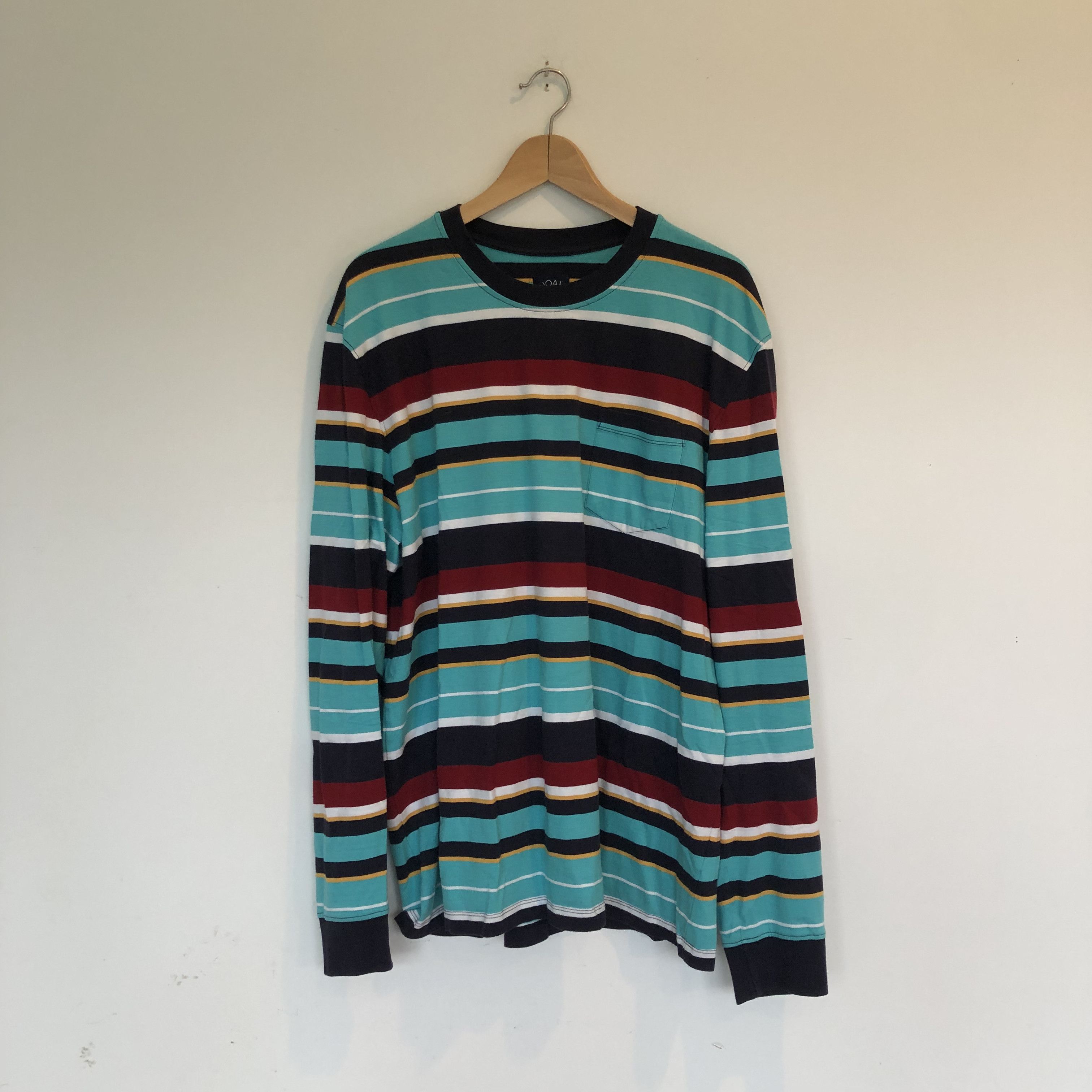 image of Noah Multi Stripe L/s in Striped, Men's (Size XL)