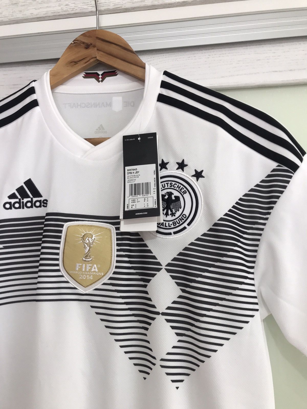 Adidas Germany 2018-2019 Home Soccer Jersey Football Kit Shirt Size US S / EU 44-46 / 1 - 4 Thumbnail