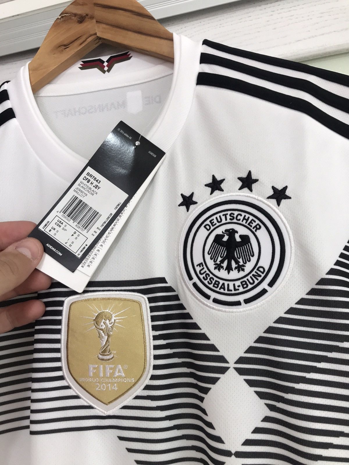 Adidas Germany 2018-2019 Home Soccer Jersey Football Kit Shirt Size US S / EU 44-46 / 1 - 5 Thumbnail