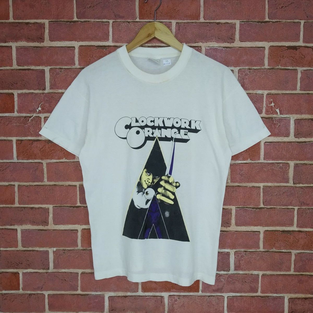 image of Vintage A Clockwork Orange Drama Crime By Stanley Kubrick in White, Men's (Size Small)