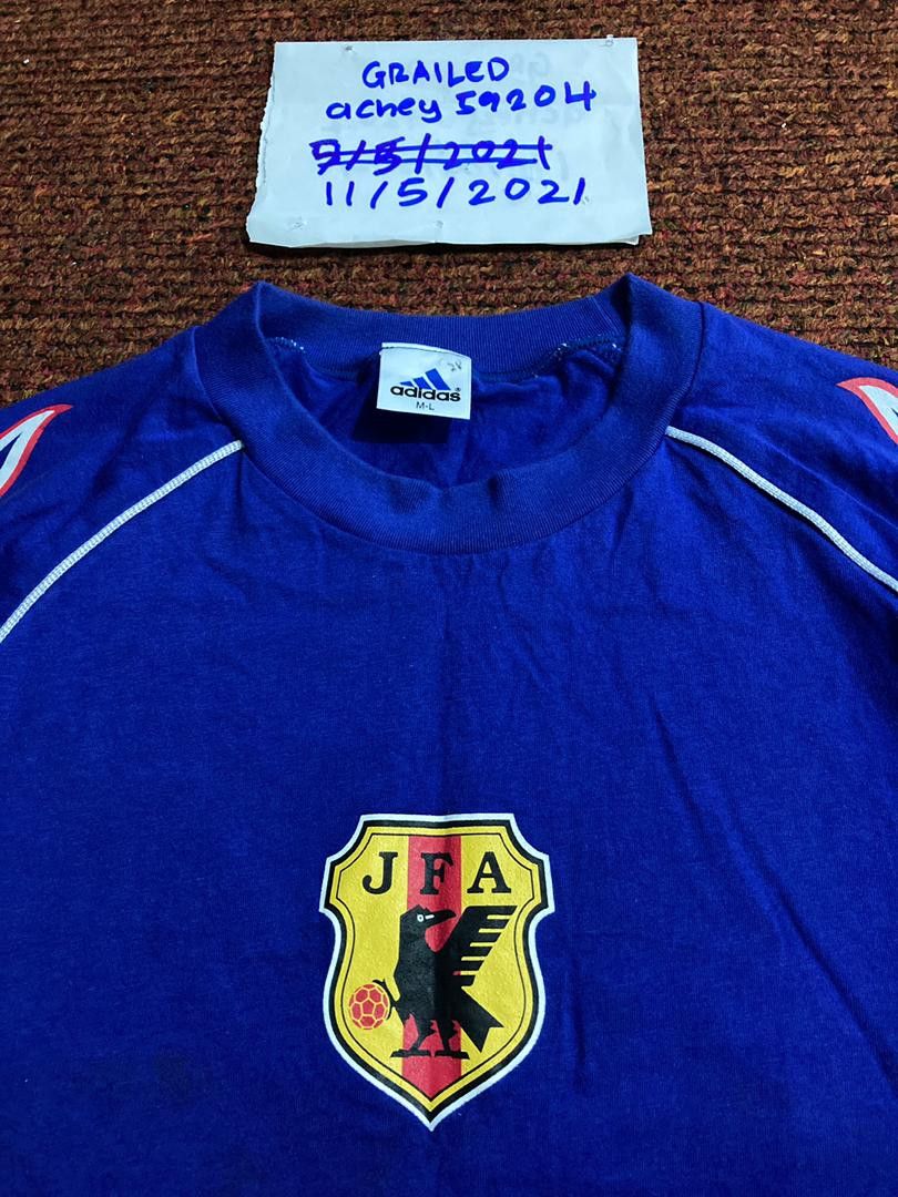 Adidas × Vintage Vintage 90s adidas flame Logo tee Size US M / EU 48-50 / 2 - 5 Thumbnail