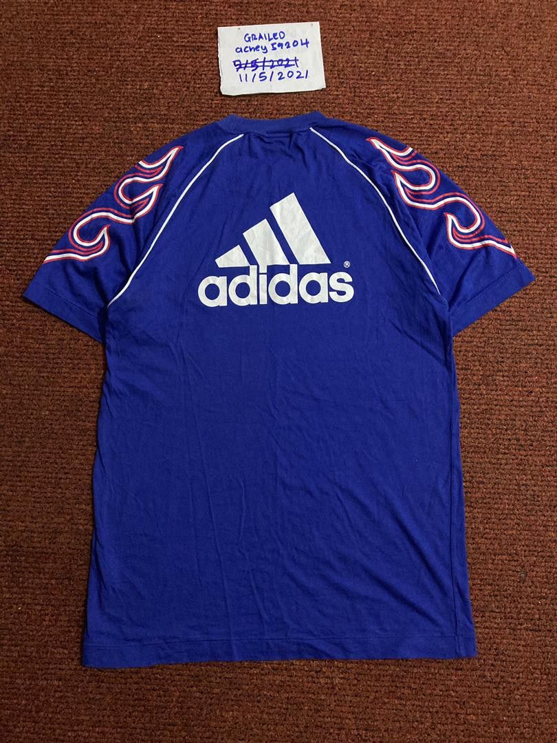 Vintage 90s adidas flame Logo tee