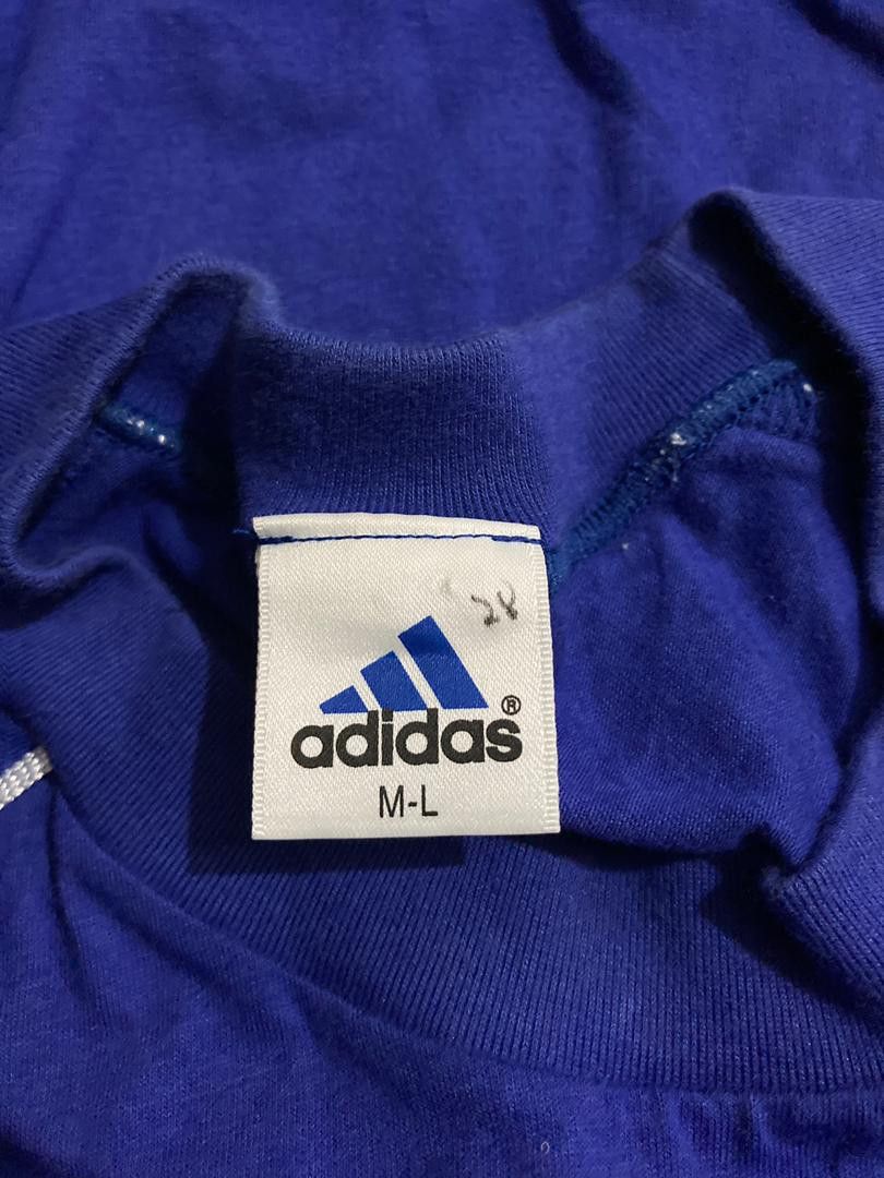 Adidas × Vintage Vintage 90s adidas flame Logo tee Size US M / EU 48-50 / 2 - 6 Thumbnail