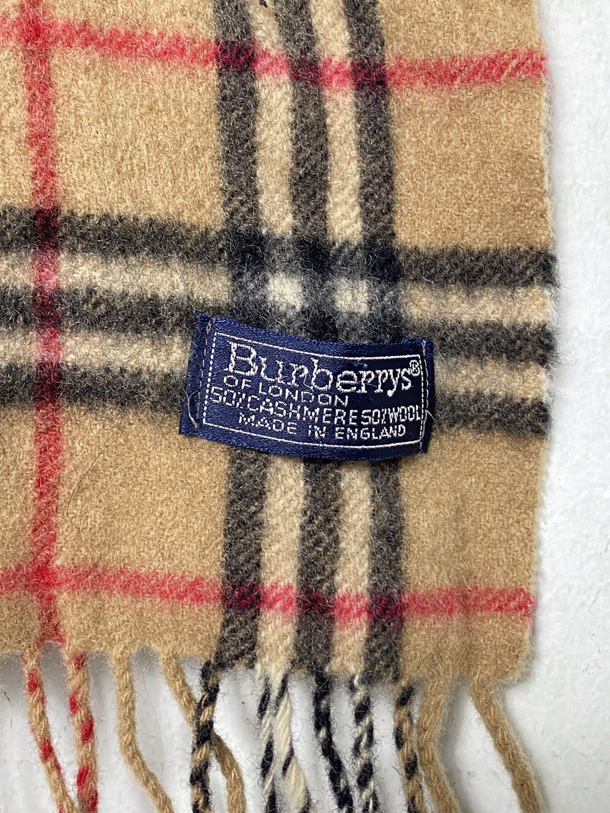 Burberry × Vintage Burberry Nova Check Wool Scarf Size ONE SIZE - 2 Thumbnail