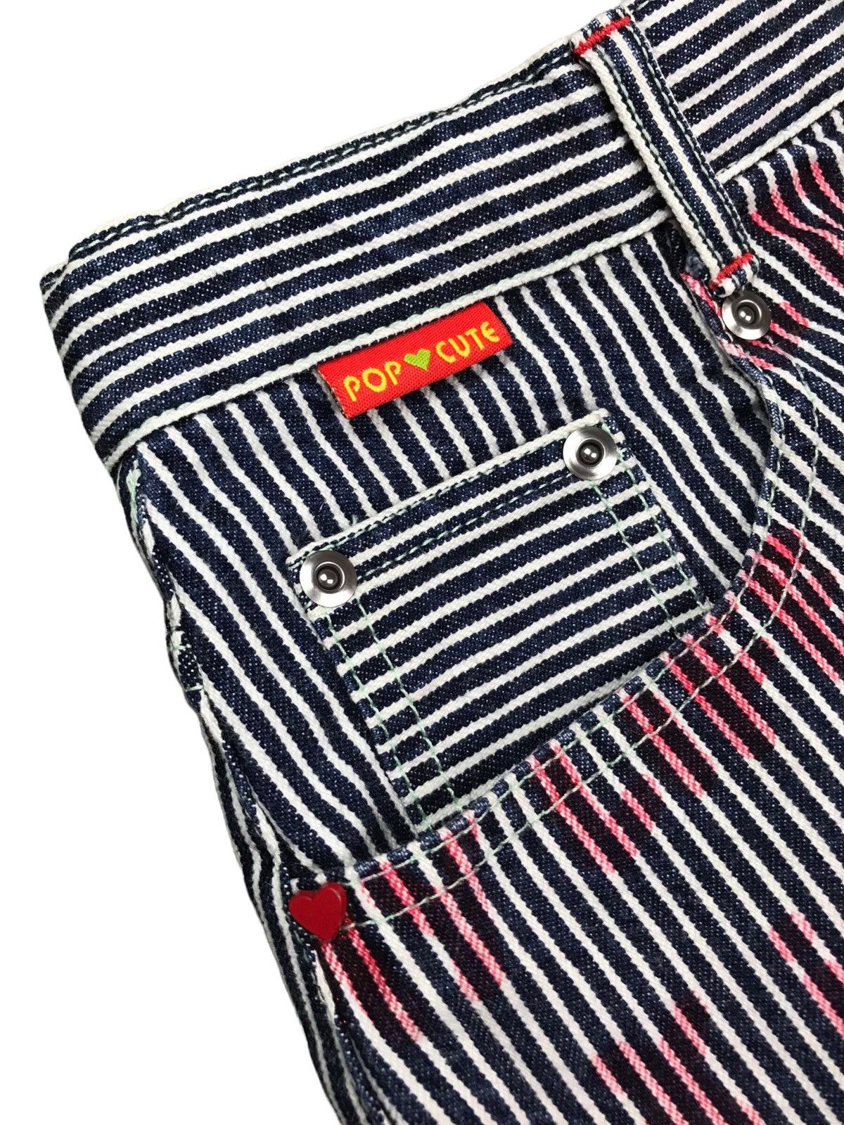 Hysteric Glamour VTG 90s ANGEL BLUE HICKORY DENIM SKIRT BY HYSTERIC Size 26" / US 2 / IT 38 - 5 Thumbnail