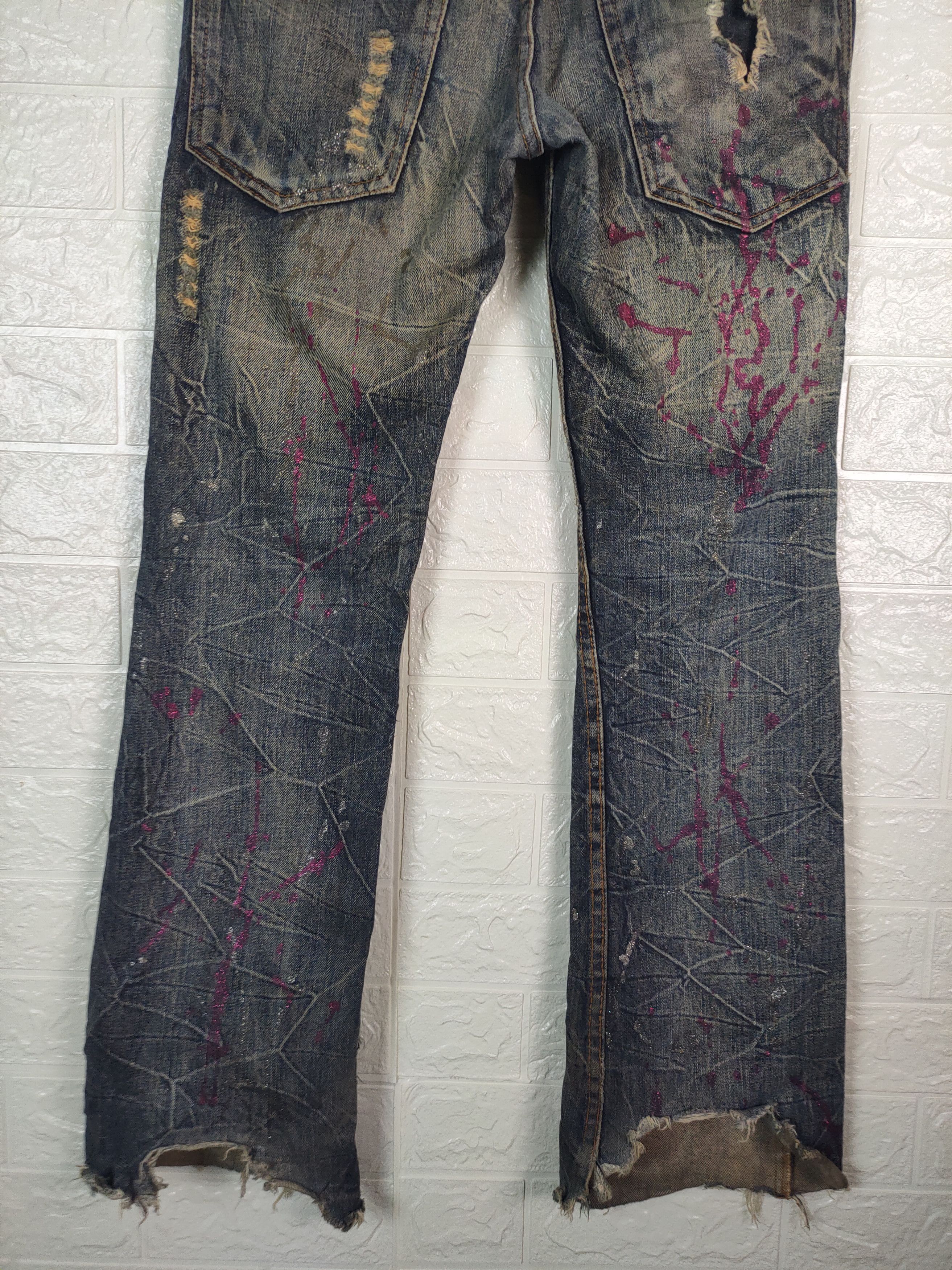 Designer × Japanese Brand 💥VINTAGE Japanese K.U.I Distreesed Denim Pants #0838💥 Size US 32 / EU 48 - 10 Thumbnail